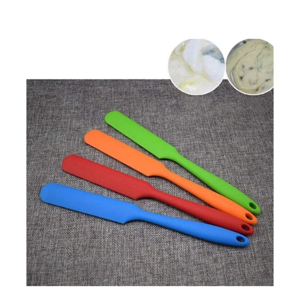 Jar Spatula, 4Pcs Silicone Sourdough Spatula Kitchen Rubber Jam Spreader Cake